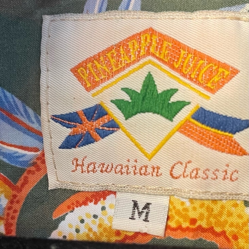 Pineapple Juice Hawaiian Classic Vintage Reproduction Shirt, Tropical, Men’s M - Picture 6 of 7